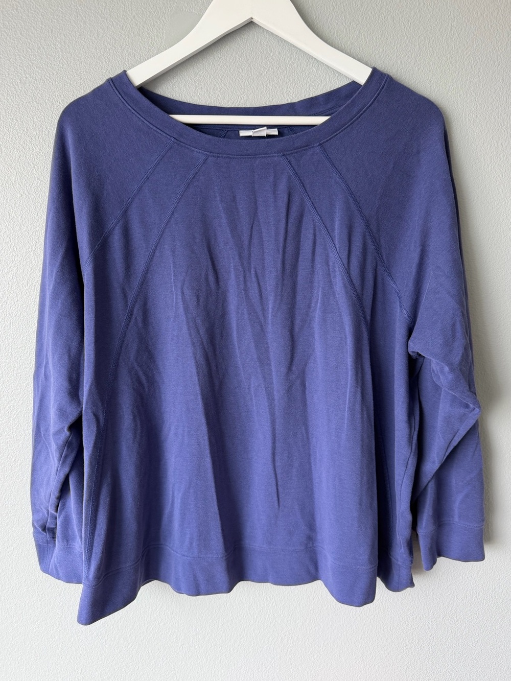 J Jill indigo blue stretchy athletic long sleeve sweatshirt top Women’s sz XL